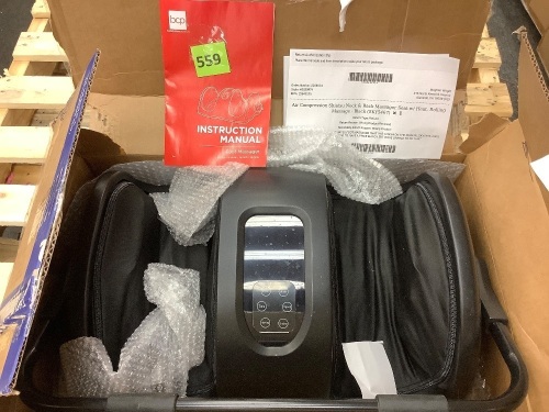 Reflexology Shiatsu Foot Massager w/ High-Intensity Rollers, Remote Control - Lot 559