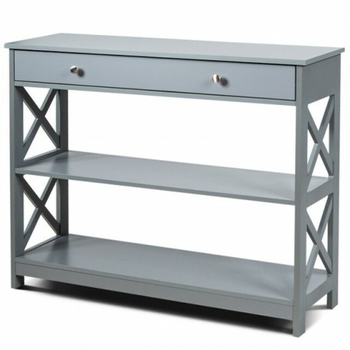 Console Table 3-Tier With Drawer And Storage Shelves - Lot 567