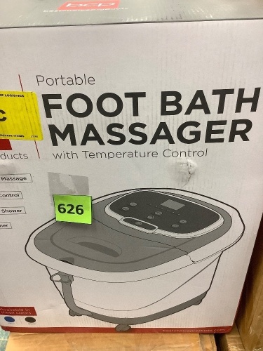 Portable Foot Bath Massager w/ Temperature Control - Lot 626