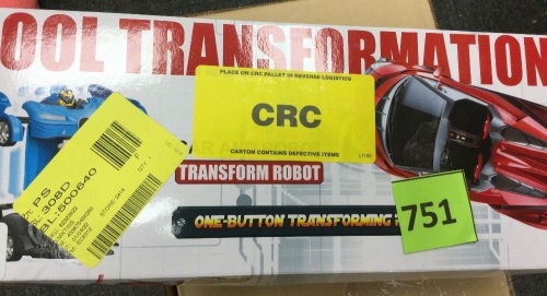 1/18 Scale RC Remote Control Transforming Robot Car Toy - Lot 751