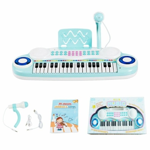 Multifunctional 37 Electric Keyboard Piano With Microphone - Lot 1207