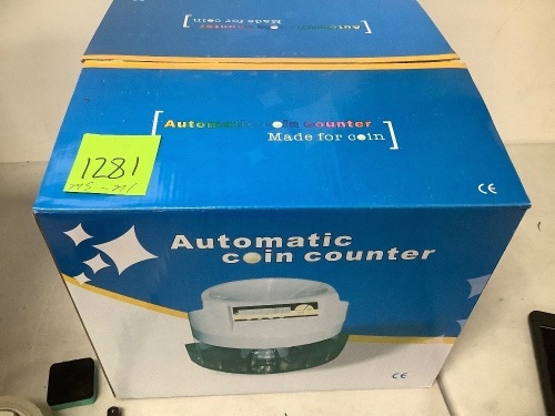 Auto Coin Sorter Dispenser Counting With Coin Tubes & Led Display - Lot 1281