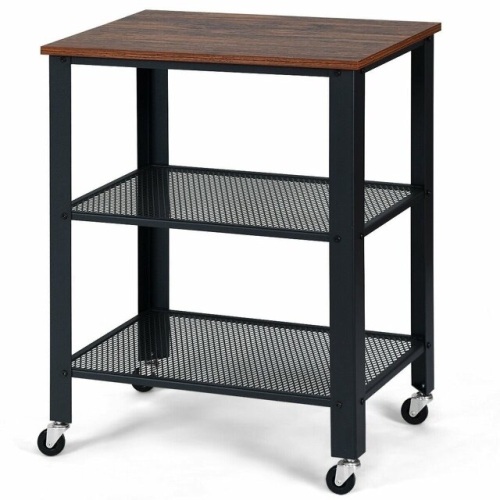 3-Tier Kitchen Utility Industrial Cart With Storage - Lot 1283