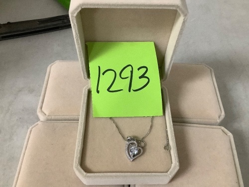 Lot of (5) Jasellia 925 Sterling Silver Heart Pendant Necklace - Lot 1293