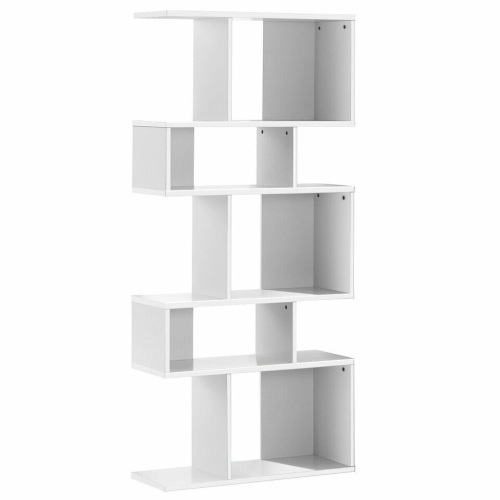5 Cubes Ladder Shelf Corner Bookshelf Display Rack Bookcase - Lot 1312