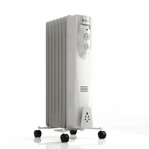 1500W 7-Fin Portable Electric Oil Filled Radiator Heater - Lot 1316