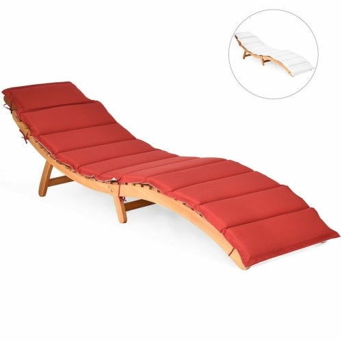 Folding Eucalyptus Outdoor Patio Lounge Chair - Lot 1323