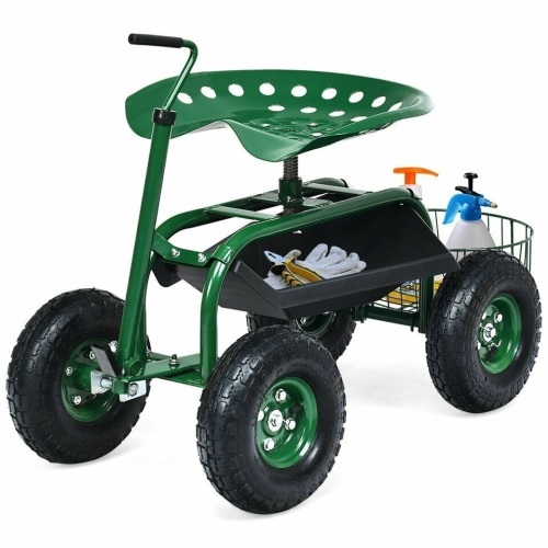 Extendable Handle Garden Cart Rolling Wagon Scooter - Lot 1328