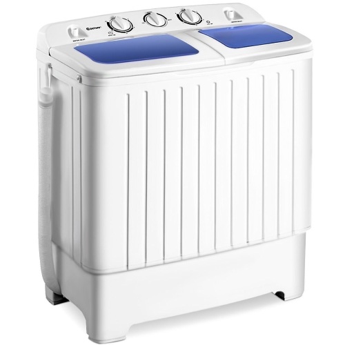 Portable Mini Compact Twin Tub 17.6lb Washing Machine Washer Spin Dryer - Lot 1340