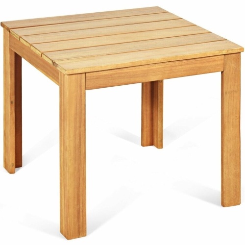 Wooden Square Patio Coffee Bistro Table - Lot 1387