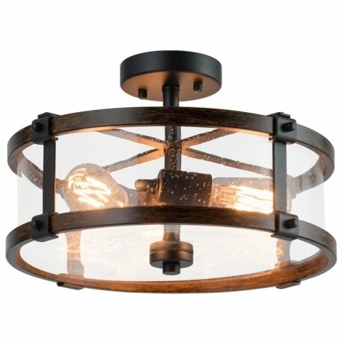 3-Light Living Room Retro Flush Mount Ceiling Light - Lot 1415