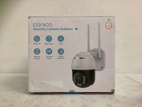 Conico Outdoor Security Camera, Powers Up, Appears New - Lot 103
