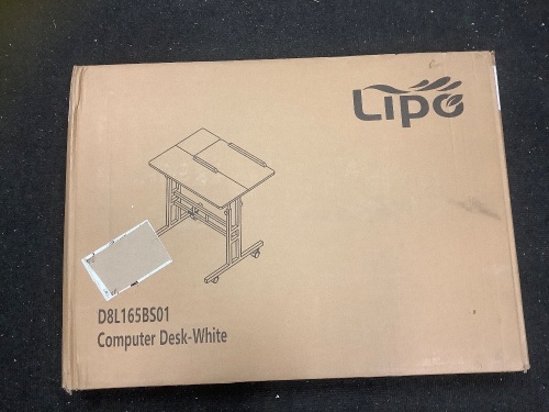 White Computer Desk, Appears New - Lot 236