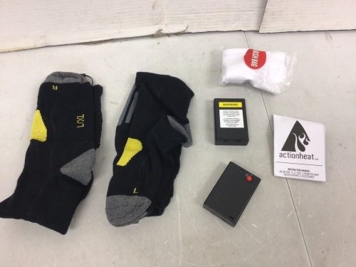 Battery-Operated Heated Socks, L/XL, Powers Up, Appears New - Lot 264