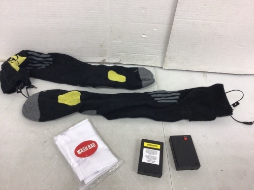 Battery-Powered Heated Socks, L/XL, Powers Up, E-Commerce Return - Lot 274