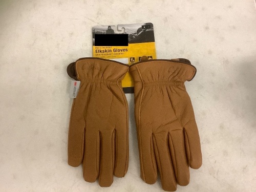 Men's Insulated Elkskin Gloves, M, Appears New - Lot 295
