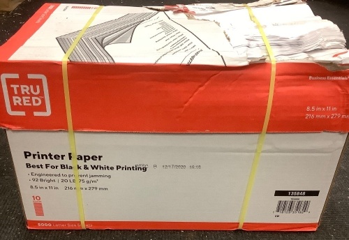 5,000 Sheets of Printer Paper, Appears New - Lot 451
