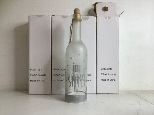 Lot of (4) Lighted Bottles, Untested, Appears New - Lot 576