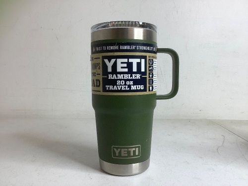 Yeti Rambler Travel Mug, 20oz, Appears New w/ Missing Lid Slider - Lot 648