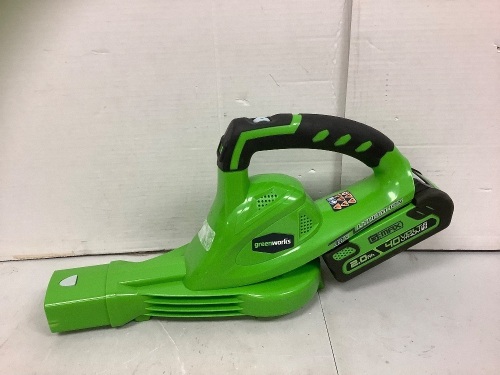 Greenworks 40V Cordless Leaf Blower, Missing Some Accessories, Powers Up, E-Commerce Return - Lot 649A