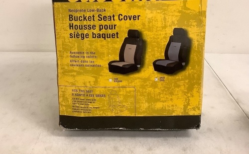 Neoprene Low Back Bucket Seat Cover, E-Commerce Return - Lot 708