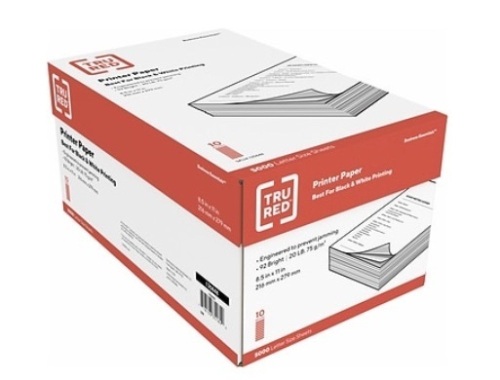 Box of TRU RED™ 8.5" x 11" Copy Paper, Appears New - Lot 974