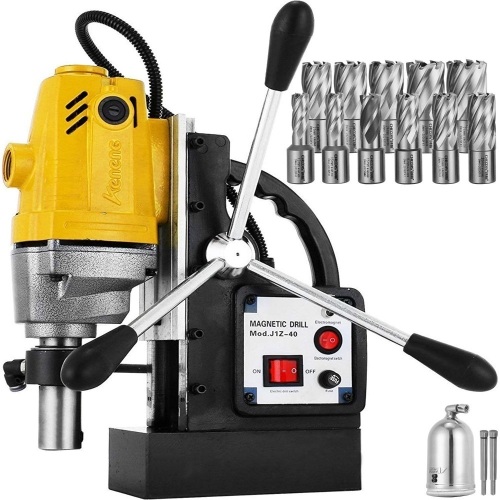 Md-40 Electric Magnetic Drill Press 1.5" Boring W/11 Pcs Hss Annular Cutter Bits. Appears New   - Lot 64