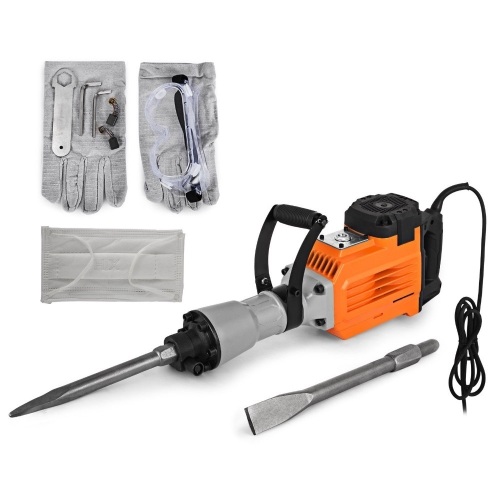 VEVOR 3500W Electric Demolition Jack Hammer Concrete Breaker Punch 2 Chisel Bit. Appears New - Lot 72