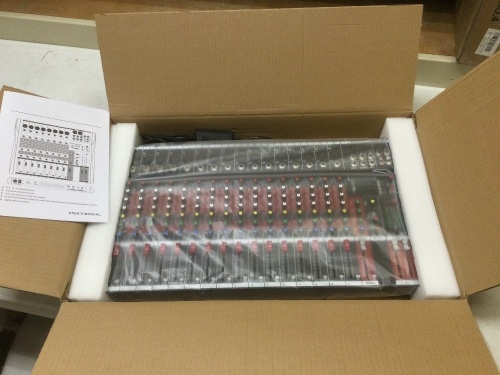16-Channel Mixing Console. NEW - Lot 80