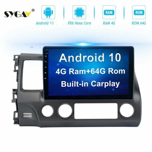 Android for Honda Civic Radio Bluetooth Touch Screen GPS Carplay Stereo Headunit. NEW - Lot 141