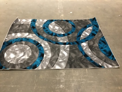Platinum Glory 5' x 7' Rug, Turquoise/Grey - Appears New  - Lot 246