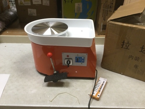 10-inch Electric Pottery Wheel. Works. Has a Bent Leg.  - Lot 280