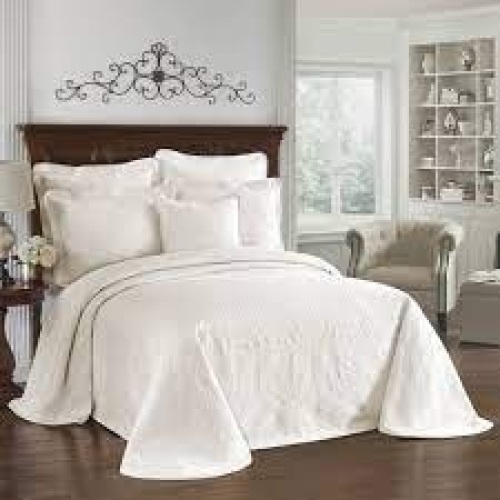 King Charles Matelasse Bedspread Historic Charleston Collection, 114" x 120" - E-Comm Return, Appears New - Lot 284