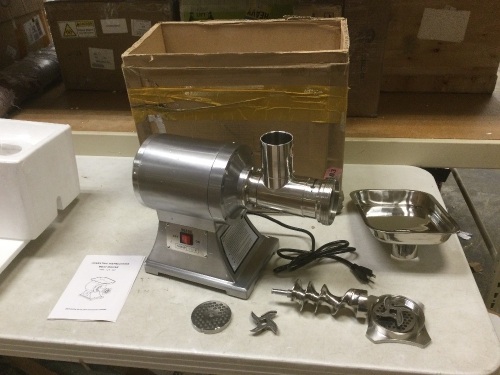 1.5hp Meat Grinder Stainless Steel 220 Rpm Electric Commercial Sausage Stuffer. Not Working - Lot 314