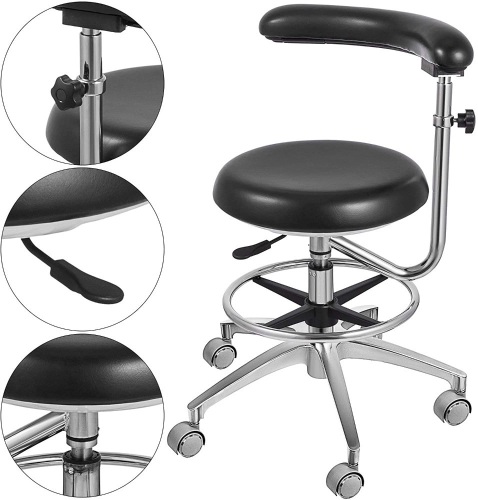 Medical Dental Stool Dentist Chair with 360 Degree Rotation Armrest. Appears New - Lot 402