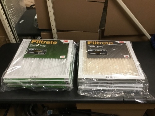 Lot of (8) Filtrete Filters 20 x 20 x 1 - Appear New  - Lot 403