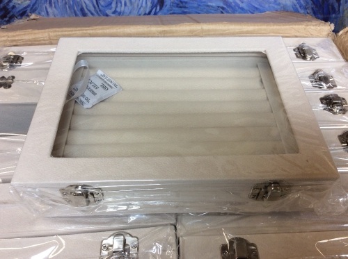 Case of (48) Stackable Showcase Display Ring Boxes - Appear New  - Lot 430