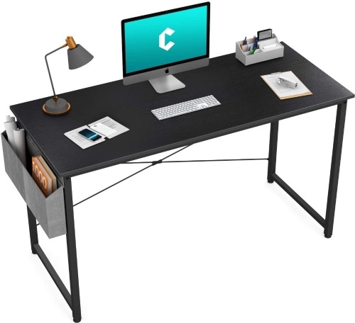 Cubiker 47" Modern Simple Computer Desk with Storage Bag, Black - Appears New   - Lot 457