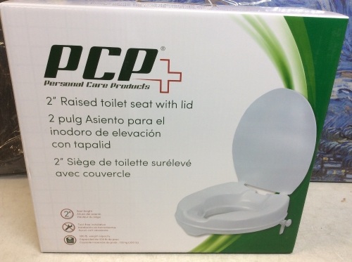 PCP 2" Raised Toilet Seat with Lid - Appears New - Lot 474