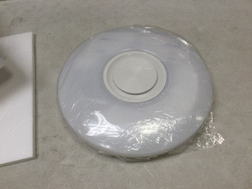 LED Flushmount Light Fixture with Bluetooth Speaker and Remote. appears New - Lot 505