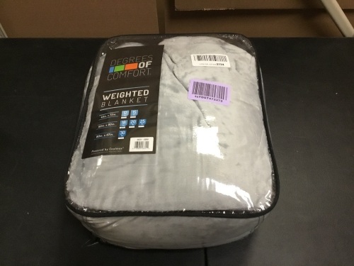 Degrees of Comfort Weighted Blanket 18lb 60" x 80" - Appears New  - Lot 512