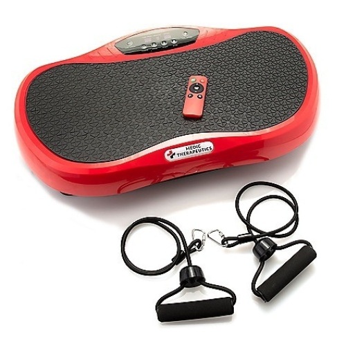Medic Therapeutics Vibrating Fitness Platform w/ Resistance Bands & Remote - Appears New   - Lot 548