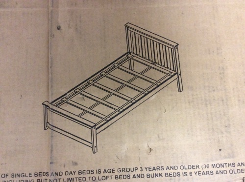 Wooden Twin Bed Frame, Unknown Details - Appears New  - Lot 615