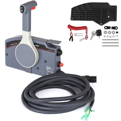 Side Mount Outboard Motor Control Box for 703 Yamaha Outboards Push Throttle 10 Pin Cable 16 Feet Harness OEM 703-48205-16-00. Appears New - Lot 628