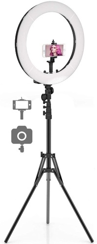 Pixel 19" Bi-Color LCD Display Ring Light with Stand - Appears New   - Lot 629