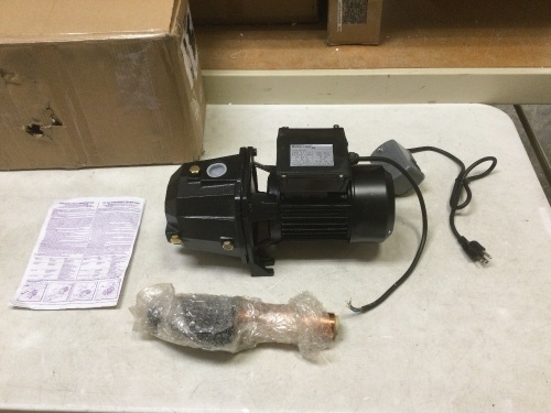 VEVOR 1/2 HP Shallow Well Jet Pump w/ Pressure Switch. Unknown Condition E-Commerce Return - Lot 680