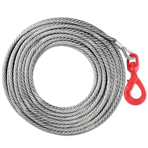 Winch Cable With Self Locking Swivel Hook 50' 4400lbs. Appears New - Lot 690