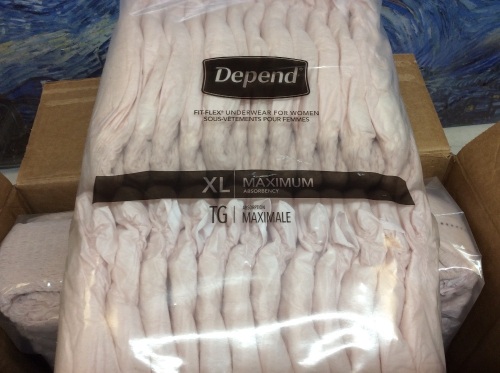 Depend FIT-Flex Incontinence Underwear for Women, Disposable, Maximum Absorbency, Extra-Large, Blush, 48ct - New  - Lot 717