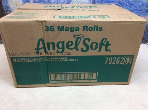 Angel Soft Toilet Paper, 36 Mega Rolls - New/Unopened - Lot 718