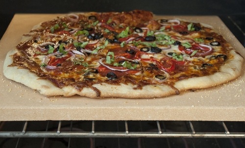 Unicook Heavy Duty Ceramic Pizza Stone 15x12 Inch Rectangular, 6.6Lbs - E-Comm Return, Appears New   - Lot 800
